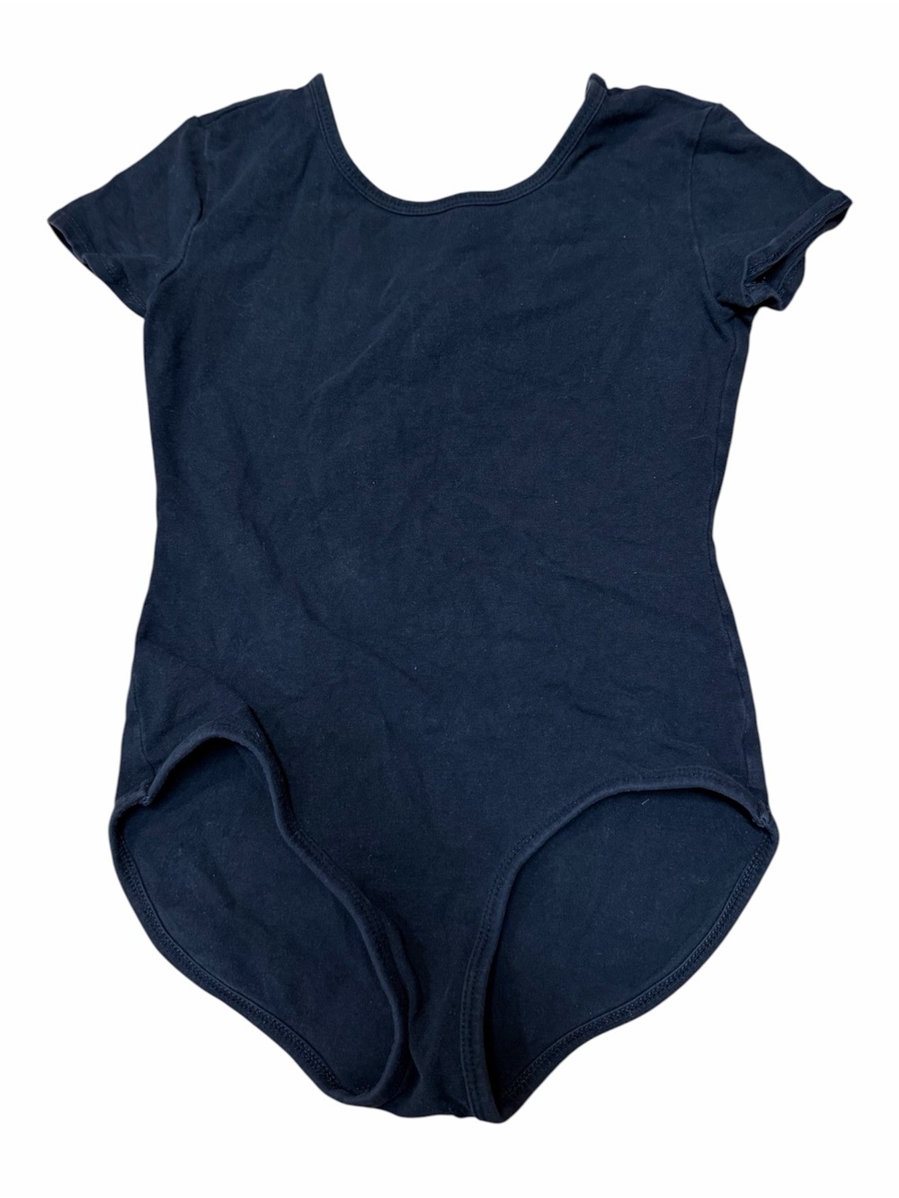 Old Navy Girls Medium 8 Black Short Sleeve Dance Leotard Ballet Gymnastics